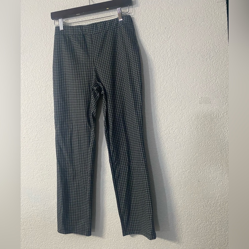 Sanctuary Black plaid pull on Pants with stretch preppy size M